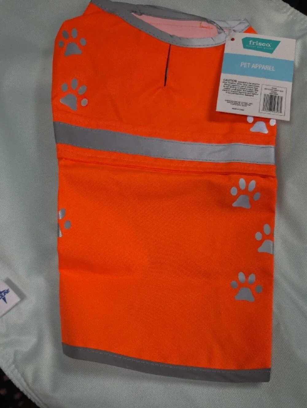 Frisco High-Visibility Orange Reflective Paw Dog Vest